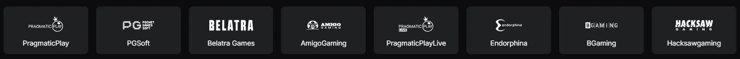 Стрічка провайдерів Jetton казино: PragmaticPlay, PGSoft, Belatra Games, AmigoGaming, PragmaticPlayLive, Endorphina, BGaming і Hacksawgaming
